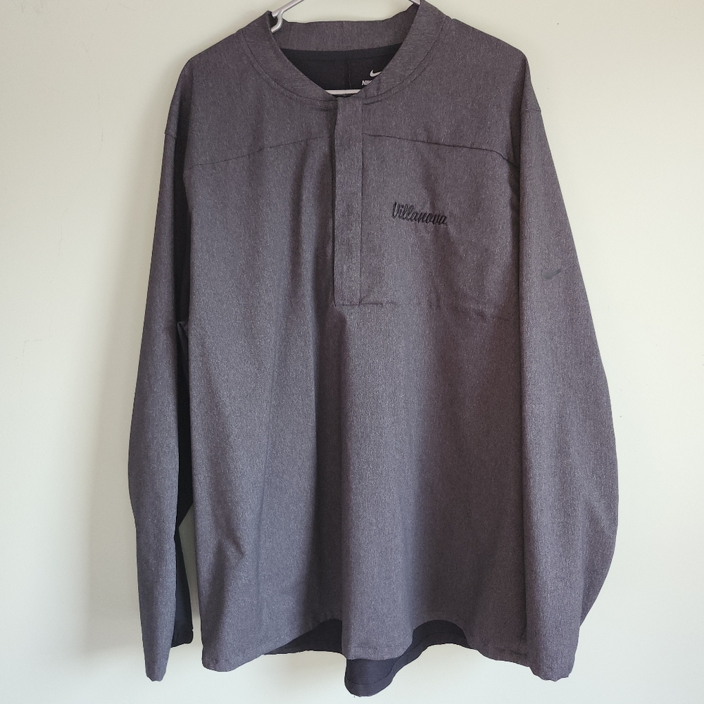 Nike Golf Shield 1/4 Zip "VILLANOVA" Dk Grey Jacket/Windbreaker Men Size XXL